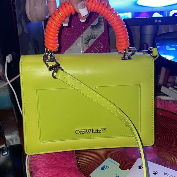 Authentic Off- White handbag
 Jitney 1.4 Top handle light green - Picture 3 of 11
